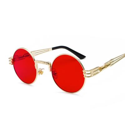 China Eyewear 2022 Brand Designer Sun Glasses Fashion Sunglasses ST0306 40 Colors Round Retro Red Shades Men Sunglasses for sale