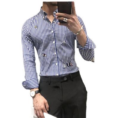 China New Hot Sale Men's Spring Shirts Anti-wrinkle OEM Embroidery Long Sleeve Men's Business Casual Shirts for sale