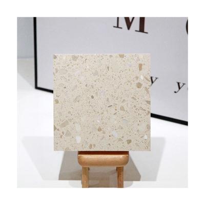 China Modern Indoor Outdoor High quality Inorganic Terrazzo Yellow Series GM-P-Y006 Light Yellow Terrazzo Floor Tile Terrazzo Slab for Table for sale