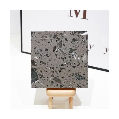 China Modern High Quality Black Series GM-P-B007 Coffee Inorganic Terrazzo Tile Terrazzo Stone for Furniture Table Top/ display cabinet for sale