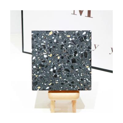 China Modern Modern Design Customized Inorganic Terrazzo Black Series GM-P-B008 Matte Finish Porcelain Floor Slabs Terrazzo Tile for sale