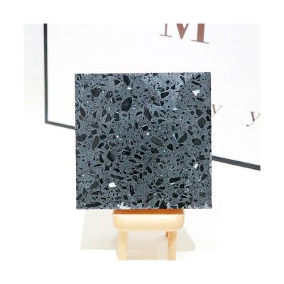 China Modern Modern Design Customized Inorganic Terrazzo Black Series GM-P-B012 Matte Finish Porcelain Floor Slabs Terrazzo Tile for sale