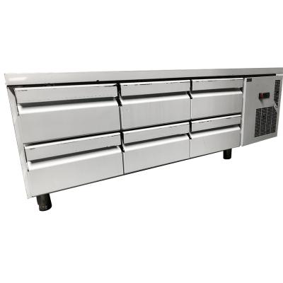 China Commercial Single-temperature worktable refrigerator with 6 drawers / under counter drawer with refrigerator for sale