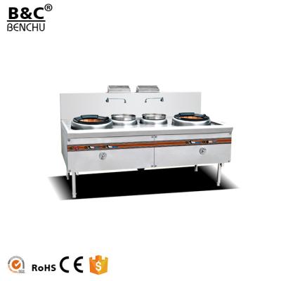 China Hotel Stainless Steel Cooking Range With Chinese Cooking Wok / Single Gas Stove For Restaurant for sale