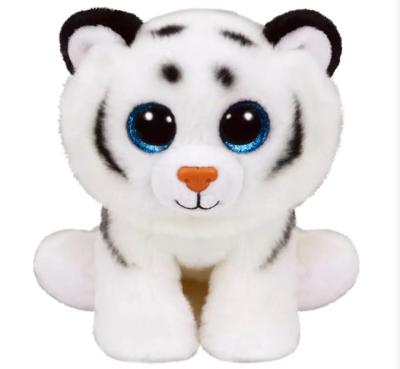 China BSCI Cute Factory Wholesale Hot Tiger Stuffed Toys With Glitter Plush Dog Eyes for sale