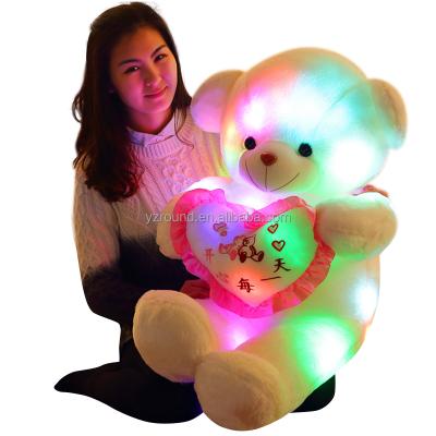 China 36 Months 2018 Hot Sale LED Teddy Bear Plush Toys Colorful Glow Luminous Bear Stuffed Toy for sale