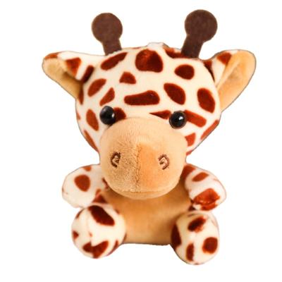 China Cute Animal Cartoon Stuffed Monkey Fun Rag Dolls Tiger Elephant Cheetah Deer Plush Toys Pendant For Bag Key Decoration Key Chain for sale