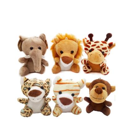 China Cute Pendant Doll Backpack Hippo Elephant Decoration Jungle Plush Tiger Animal Head Chain Design Your Own Plush Toy for sale