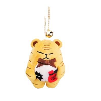 China Fun Cute Cute Cartoon Plush Animal Stuffed Toys Bag Decoration Chinese Zodiac Blessing Lucky Charm Tiger Plush Keychain Pendant for sale