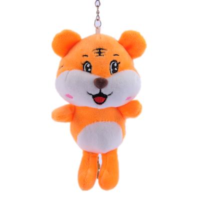 China Fashion Tiger Children Soft Plush Toy New Cute Animal Gift Small Key Chain Pendant for sale