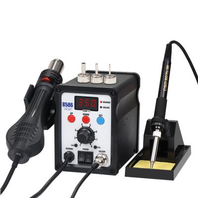 China Solder Desolder Chip 2 In 1 Hot Air Gun And Station Rework Soldering Welding Machine for sale