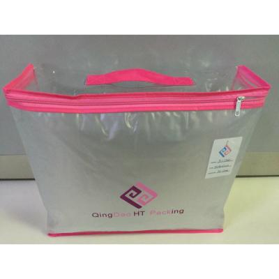 China New Recyclable PVC Clear Goods Vinyl Goods Clearance Bedding Quilt Yarn Frame Large Zipper Bag On Sale With for sale