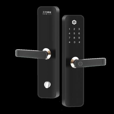 China Apartment 304 Stainless Steel Digital Frameless Glass Mortise Smart Fingerprint Door Lock for sale