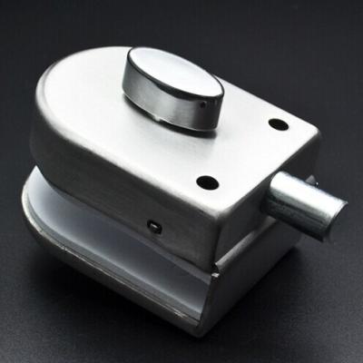 China Glass To Glass 304 Stainless Steel Lock Cylinder Frameless Master Digital Cabinet Sliding Glass Door Lock for sale