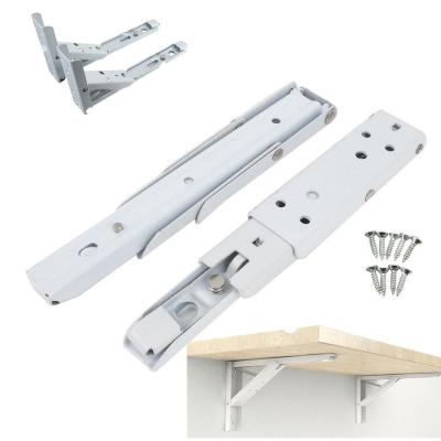 China Spring Loaded Folding Anti-Tip Shelf Bracket Metal Anti-Tip Folding Support With Extension for sale