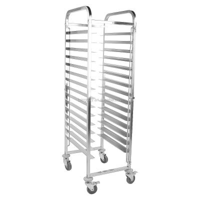 China Eco-friendly custom bakery stainless steel tray rack trolley bakeri bread stand trolley for bakery shop for sale