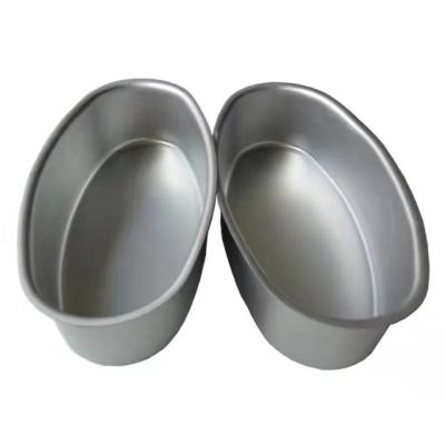 China Aluminum Foil Baking Cake Pan Sustainable Oval Shape Cake Molds for sale