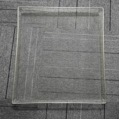 China Customized Viable 304 316 Stainless Steel Pan Drying Oven Tray Rack Mesh Baking Basket For Fruit Drying for sale