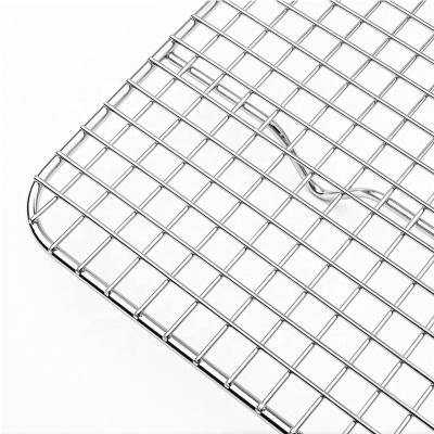 China Oven Safe Wire Racks Fit 2 Rack Quarter Sheet Small Pan Stainless Steel Rack Viable Cooking Cooling Set for sale