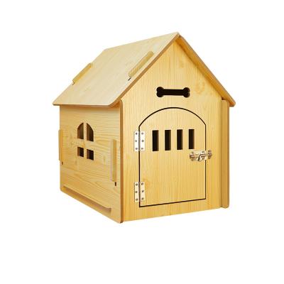 China Four Seasons Breathable Detachable Wooden Cat Litter House Easy To Install Indoor And Outdoor Universal Dog Cage Net Red Red House for sale