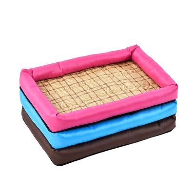 China Breathable Oxford Cloth Breathable Bamboo Cloth PP Mat Summer Cotton Dog Pet Bed Waterproof for sale