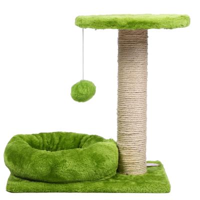 China Breathable Sisal Rope Pet Toy Supplies Cat Climbing Frame Striping Wooden Board Cat Tower Tree for sale