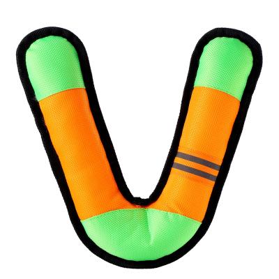 China Viable Pet Interactive Puzzle Game Dog Toys Training Oxford Cloth Interactive Toy Pet V-Boomerang for sale