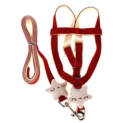 China Padded Padded Chest Strap Dog Leash Lovely Starfish Puppet Pet Dog Harness Back Fashion Leash for sale