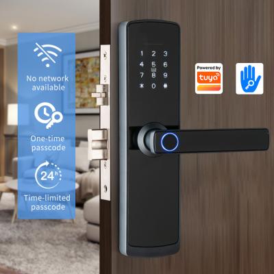 China Tuya TTlock Digital Home Electronic Waterproof Fingerprint Door Lock Smart Door Lock MS938 for sale