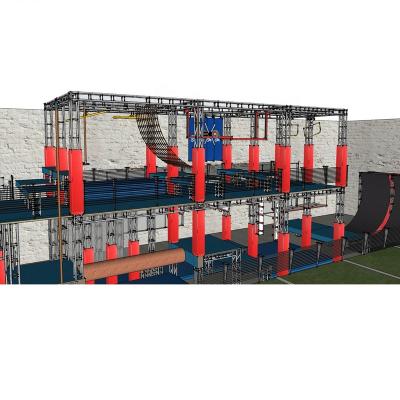 China With Protective Net Popular Durable Safety American Obstacle Course Customized Set Kids Ninja Warrior Indoor for sale