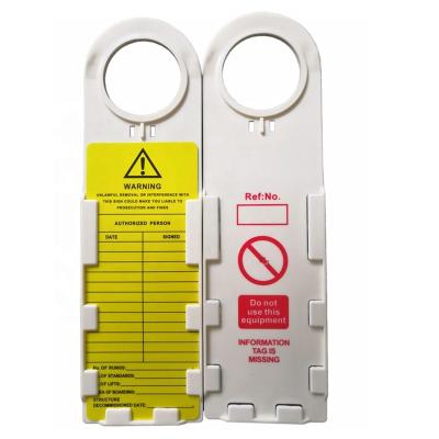 China Traditional Scaffolding Parts Warning Inspection Card And Holder Kits Plastic Safety Scaffolding Tag For Construction for sale