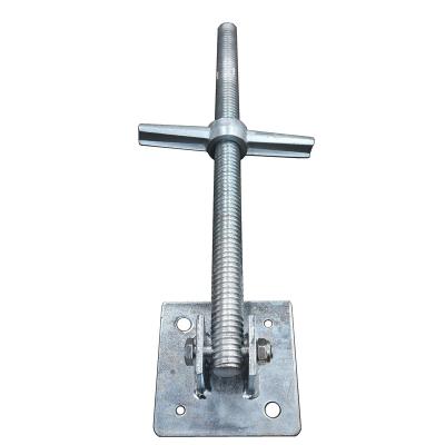 China Heavy Duty Adjustable Steel Scaffolding Parts Swivel Base scew jack for sale