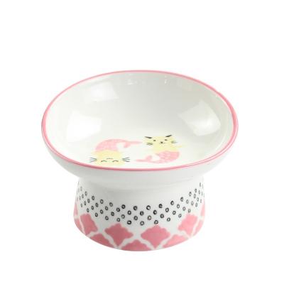 China Sustainable Wholesale Dog Water Bowl Single Ceramic Dog Bowls Indoor High Pet Bowls Feeders Manufacturing Supplier for sale