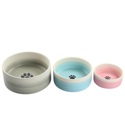 China Viable Wholesale OEM Raised Adjustable Ceramic Dog Bowl Cat Pet Bowl Elevated Ceramic for sale