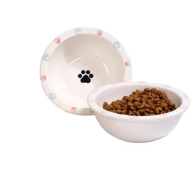 China Strongly Foster Sustainable Ceramic Raised Dog Bowls Cat Dog Feeder Ceramic Bowl Adjustable Pet Food and Water Bowls for sale