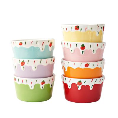 China Sustainable Food Grade BPA Free Reusable Ceramic Cake Baking Cups for sale