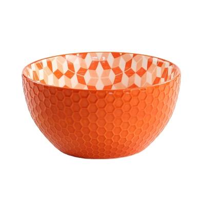 China Viable Custom Porcelain Bowls Microwave Oven Soup Ceramic Dinnerware Japanese Ramen Bowl Manufacturing Supplier for sale