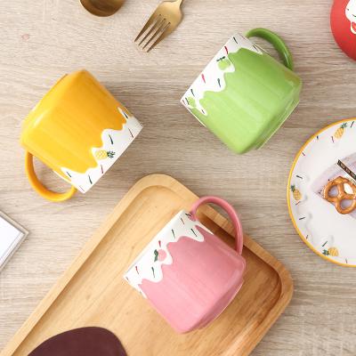 China Viable Wholesale Porcelain Stoneware Coffee Mugs Ceramic Cup Restaurant Custom Milk Mugs Manufacturing Supplier for sale