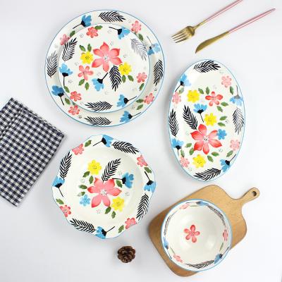 China Sustainable Wholesale Hotel Dinner Ware Dinnerware China Porcelain Kitchen Ceramic Tableware Sets For Home Christmas for sale