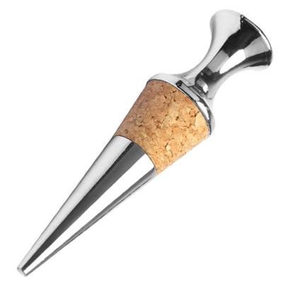 China Sustainable Custom Stainless Steel Wine Bottle Stopper Metal Cork Stopper for sale