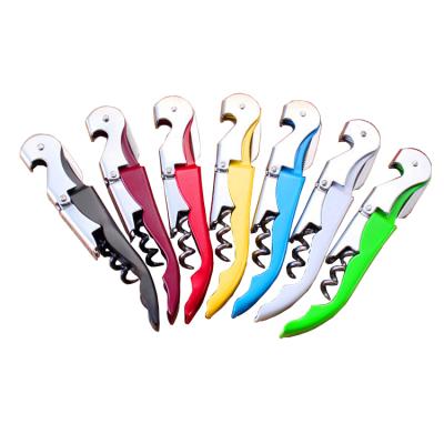 China Stainless Steel Custom Stainless Steel Corkscrew Wine Bottle Opener Blank Logo Bar Beer Bottle Opener Multifunction Portable Workable Matel Engraved Bottle Opener for sale