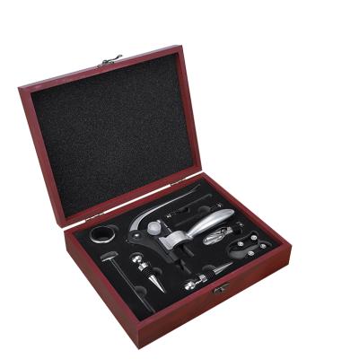 China Viable Metal Red Wine Bottle Corkscrew Opener Set Stainless Steel Bottle Opener Gift Set for sale