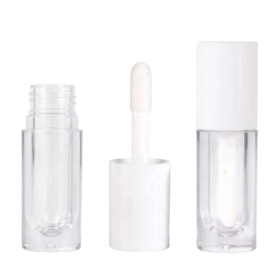 China DIY Clear Lip Gloss Cosmetic Tube With White Top Tube Low MOQ 6.5ML Mini Lipstick Lip Gloss Tube In Stock Cute Lip Gloss Containers for sale