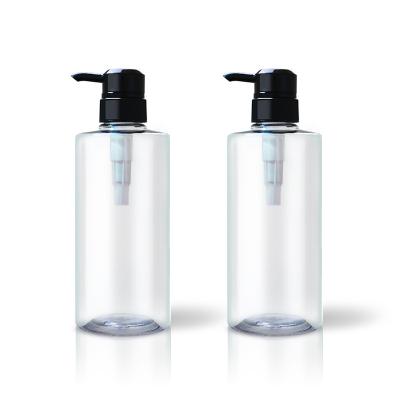 China Shampoo Bottle Pet 500ml Screw Bottle Cosmetic Recyclable Plastic OEM Skin Care Containers With Pump Body Wash Packaging Containers for sale