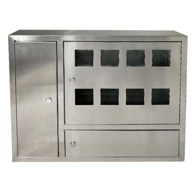 China SUS 4 6 8 10 12 15 Household Stainless Steel Meter Box Enclosure Distribution Box Metal for sale