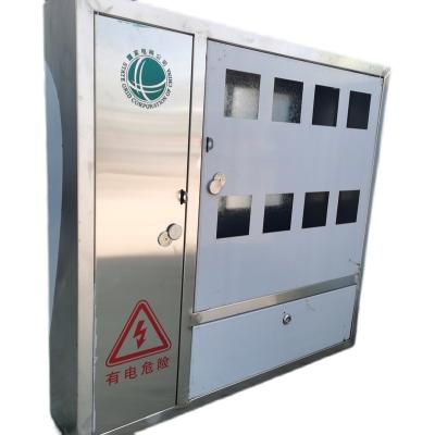 China SUS 201/304 Stainless Steel Water Meter Protection Box Distribution Box 3 8 Doors Household for sale