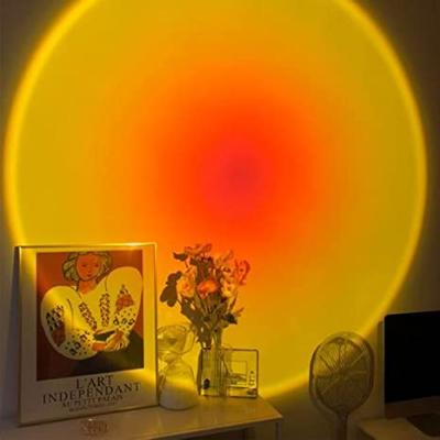 China Colorful Rainbow Alloy Usb Floor Halo RGB Sunset Lamp Multicolor Aluminum App for sale