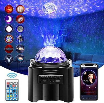 China Modern Led Starlight Music Remote Smart Ocean Nebula Cloud Bluetooth Usb 3d Galaxy Light Star Projector for Room Decoration for sale