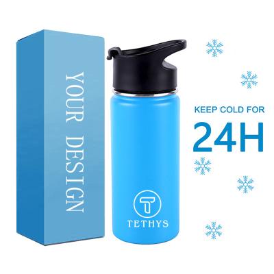 China Tethys Stainless Beverage Stocked Steel Water Bottles Bulk 32oz Sublimation Thermos Bottle Keep Cold Stainless Steel Vacuum Thermos for sale