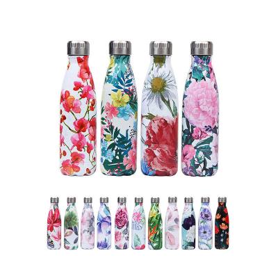 China Tethys 500ml Double Wall Stored Cola Shape Stainless Steel Vacuum Insulated Thermo Drinking Water Bottle for sale